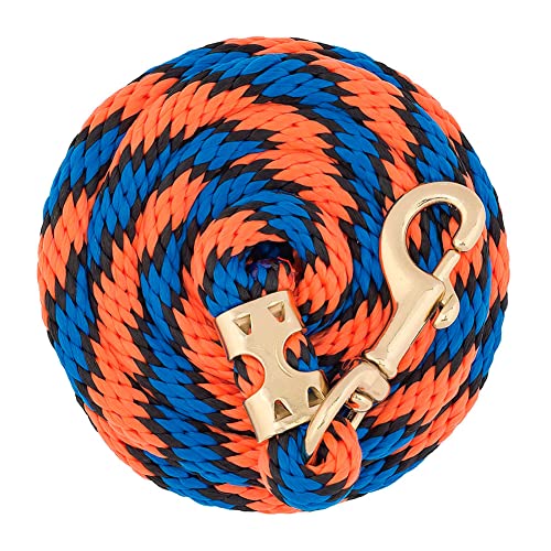 Image of Weaver Equine Performance Lead Rope, Lime Zest, 8' Horse Value Rope with Brass Plated 225 Snap, Soft Comfort Grip, Barn Horse Tack for Daily Use