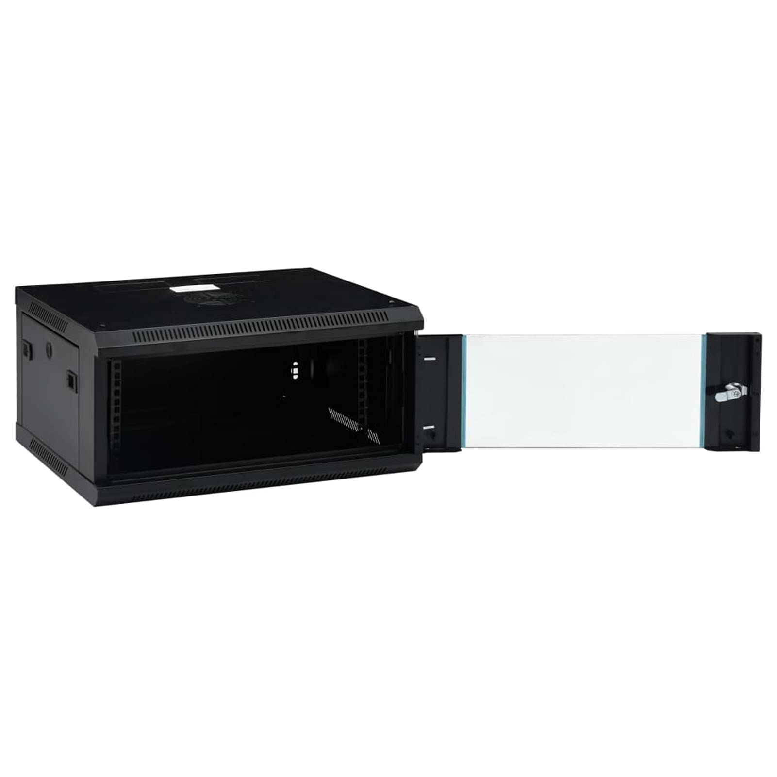 Tidyard Coffret de réseau Mural 4U 19" IP20 600x450x285 mm, Coffret Réseau avec Porte Armoire réseau Baie Serveur