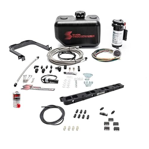Nitrous Express Stage 2.5 Boost Cooler Fit 2.0/2.3 Ford Eco Boost Direct Port Water-Methanol Injection Kit (Stainless Steel Braided Line, 4An Fittings) SNO-2136-BRD