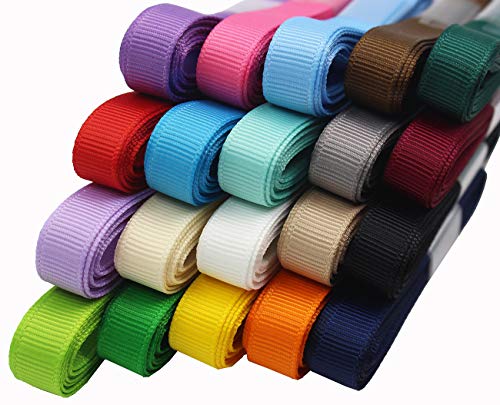 3/8 Inches Grosgrain Ribbons Fabric Ribbons, 20 Colors*2 Yards Each Total 40 Yards, Boutique Ribbons For Gifts Wrapping, Diy Bow Hair Accessories #TOP7
