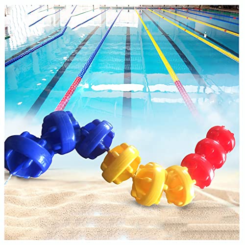 TUOYIBO Commercial Heavy Duty Pools Lane Divider Floats, High Visibility Strong Buoyancy Pool Floating Rope, Pool Safety Rope for Swim Club/Fairways/Obstructions (Color : Wire Rope, Size : 9