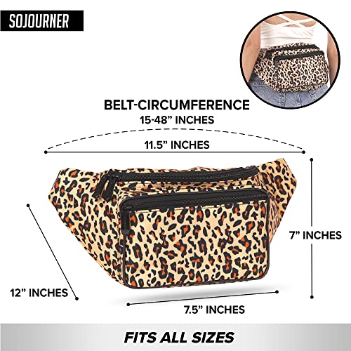 90S Retro Fanny Pack Belt Bag I Mens Fanny Packs For Women Fashionable - Crossbody Bag Bum Bag Waist Bag Waist Pack - For Halloween Costumes, For Hiking, Running, Travel, Waterproof And More (Cheetah) #TOP2