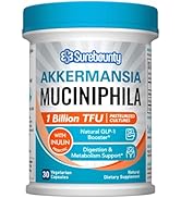 Surebounty Akkermansia Probiotic GLP-1, 1 Billion TFU, Akkermansia Muciniphila with Prebiotic Inu...