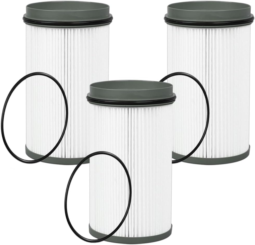 R61709 Fuel Filter Water Separator Element Compatible with DD13 DD15 DD16 Diesel Engine Replaces PF46235 FS20176 Fits for Detroit 03-40538-009 Housing（Set of 3）