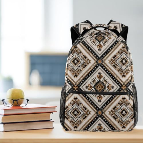 Mochila impermeable escolar con flores y protector de laptop 5
