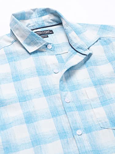 Image of Dennis Lingo Men's Blue Casual Shirt