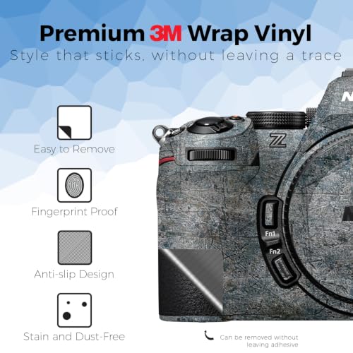 Image of Camera Skin Compatible with Nikon Z5 II (2025) - Shadow Concrete - Premium 3M Vinyl Protective Wrap Decal Cover - Easy to Apply | Crafted in the USA by MightySkins