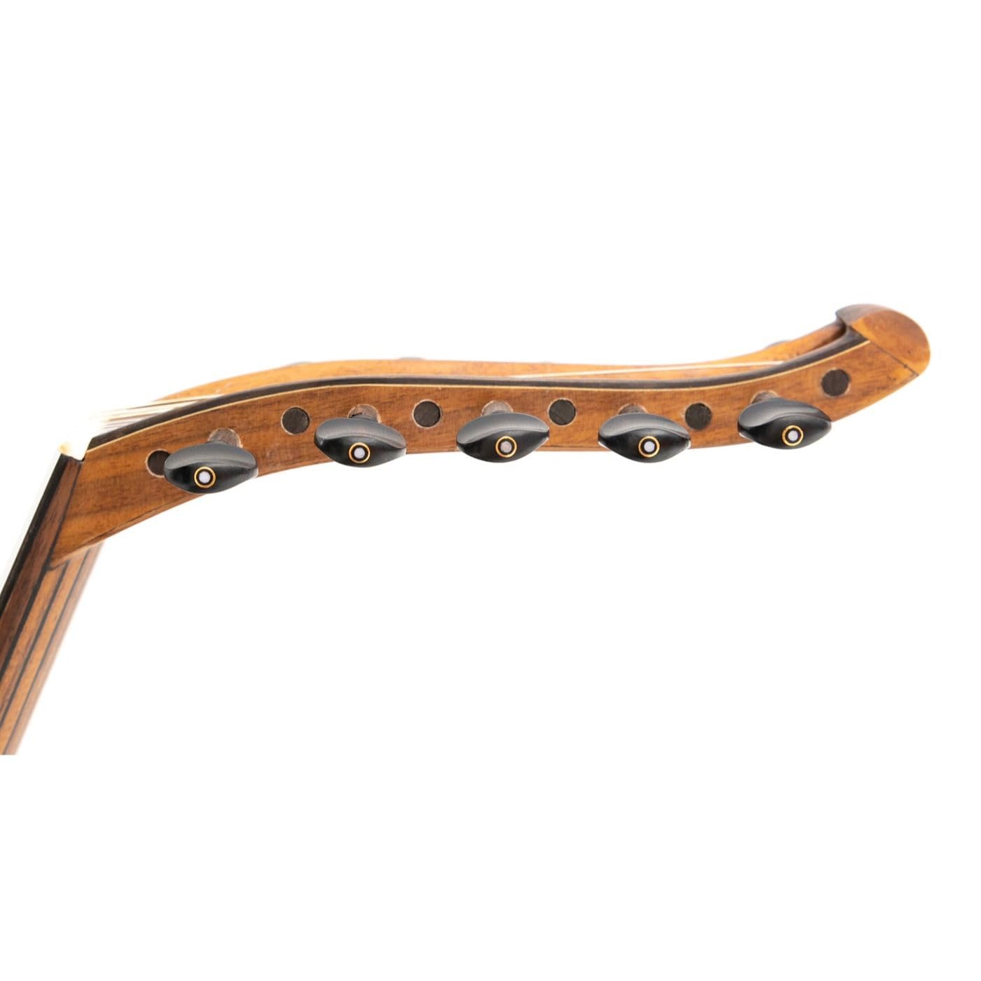 Iraqi Floating Bridge Oud with Cedar top & Selected Walnut wood with Ebony pegs Arabic Oud Soft case & rishas included - Image 7