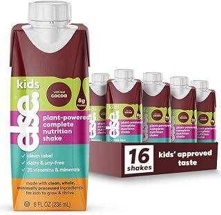 Else Nutrition Ready to Drink Kids Nutrition Shake, Chocolate Plant-Based, Dairy-Free & Gluten-Free, Complete Nutrition with 25+ Vitamins for Ages 2-12 | 8 fl oz, 16-Pack
