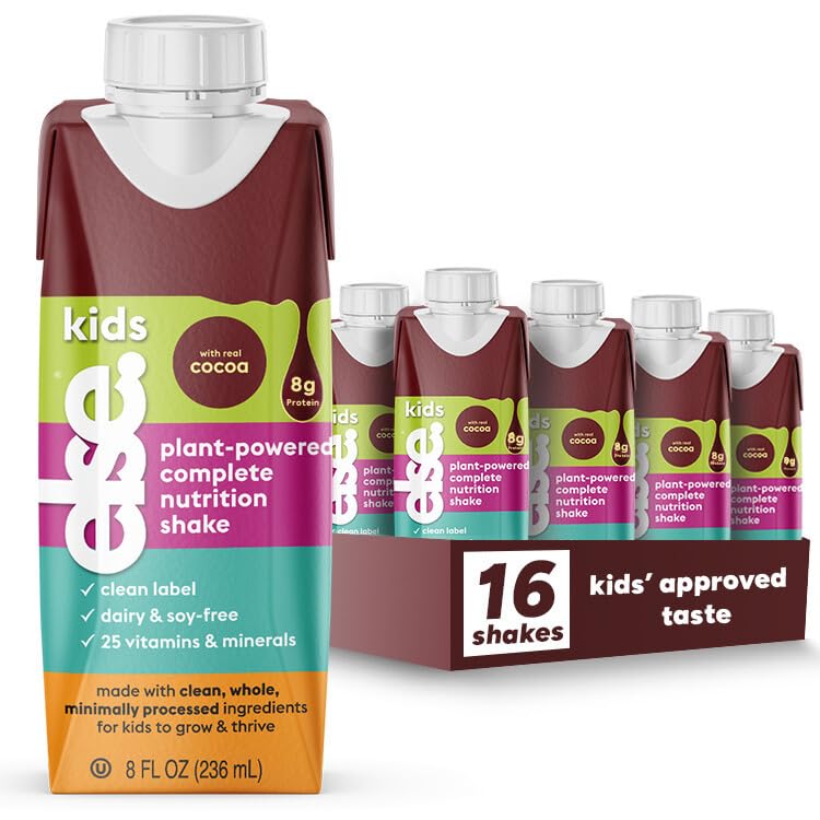 Image of Else Kids Nutrition Shake Chocolate, 2-12 Years, Dairy Free,8 fl oz 16 Pack | Plant-based ready-to-drink shake with 25+ vitamins & minerals. Dairy & gluten free for everyday nutrition.
