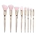 COLOR CLEANER Makeup Brush Set Rose Gold Professional Synthetic Bristles Foundation Blush Concealer Contour Highlight Blend Eyeshadow Face Cream Powder Liquid