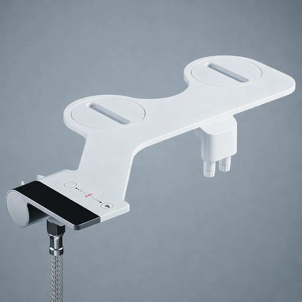 Toilet Bidet Attachment with Dual Nozzle (Front & Rear) – Ultra Slim Non Electric Toilet Bidet Attachment with Adjustable Water Pressure, Self Cleaning Nozzle, One Knob Control Bidet for Toilet-image-32