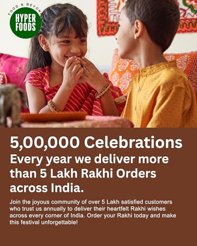 Image of Hyperfoods Rakhi with Chocolates Wobniar Happiness Chocolate Gift Pack 180 Grams Golden bag Twin Blossoms Rakhis Set of 2 with Roli & Rice Rakhi Set for Brother
