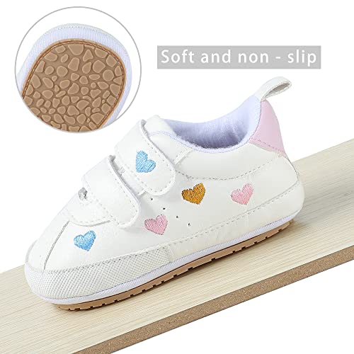 MK MATT KEELY Buty dla niemowląt miękkie skórzane buty pierwsze kroki dziewczynka z miękkimi podeszwami antypoślizgowe 0-18 miesięcy, Wielobarwny, 12-18 mesi