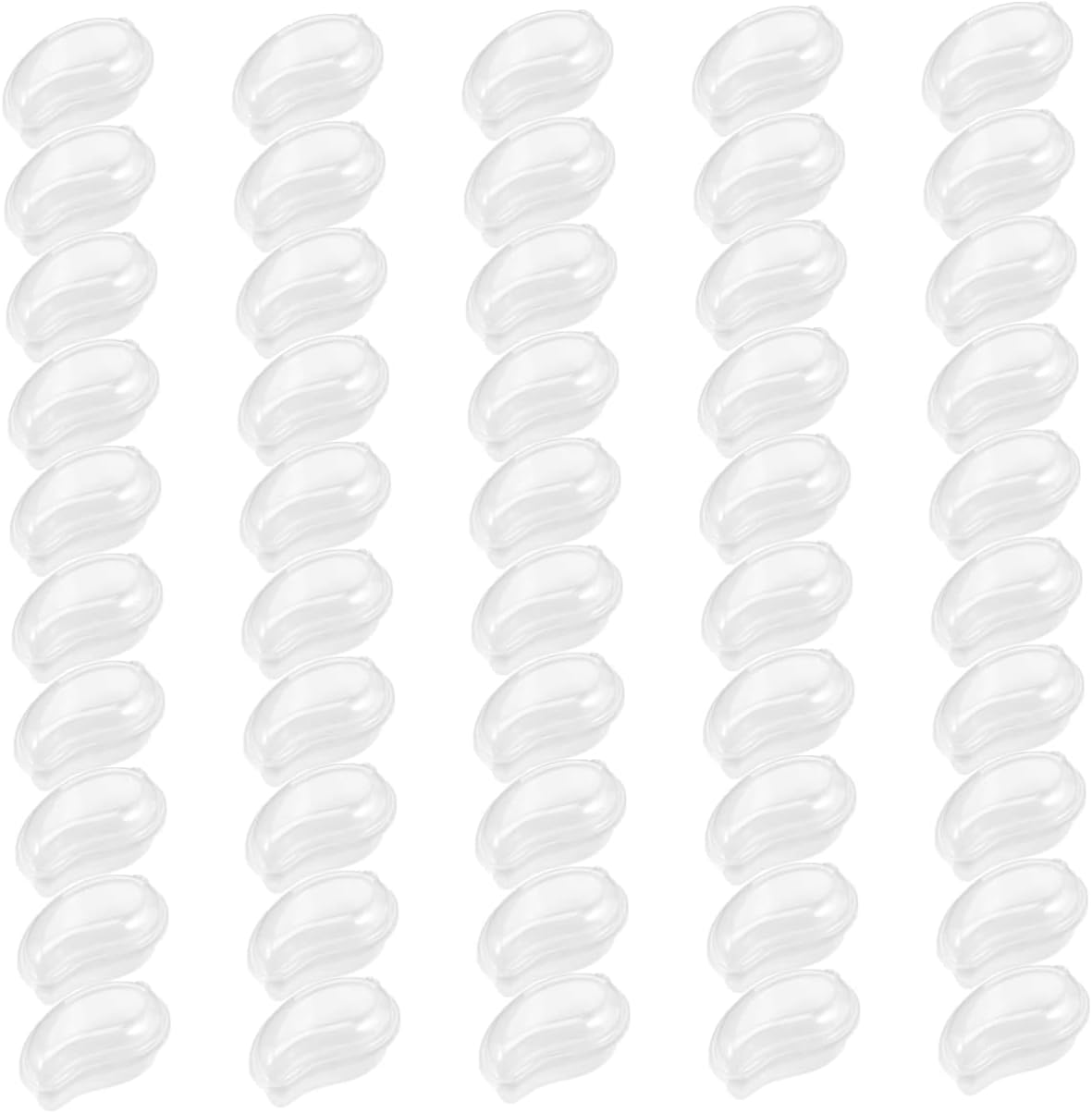 Mango Shaped Clear Cake Box Transparent Dessert Container for Cupcakes Fruit Candy Food Storage Leak-Resistant Seal 50 Pack 5.11 X 2.95 X 2.36 in