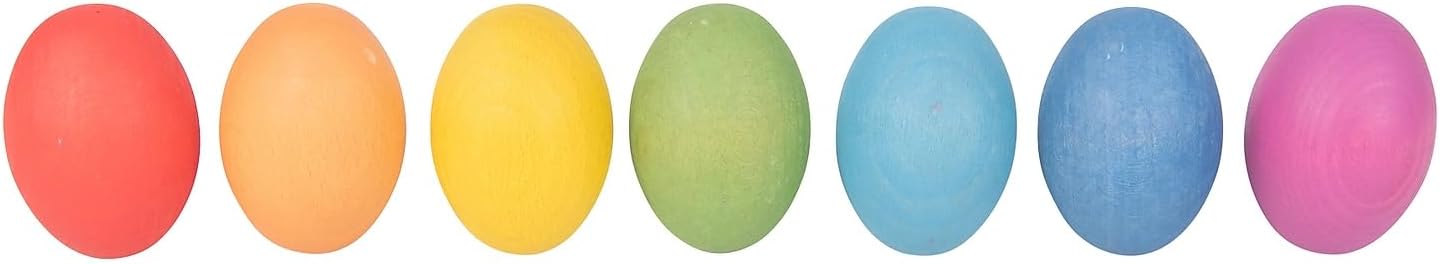 TickiT 74005 Rainbow Wooden Eggs Set of 7 - A Great Pre-school Educational To...