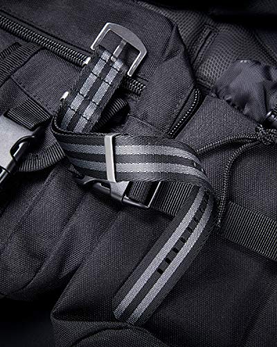 Image of BINLUN Nylon Watch Band Thick G10 Premium Ballistic Nylon Multicolor Replacement Watch Straps with Silver /Black Stainless Steel Buckle for Men Women 18mm 20mm 22mm 24mm