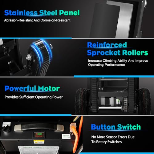 Carretilla eléctrica para escaleras Drexo 1250W 900 lb miniatura 5