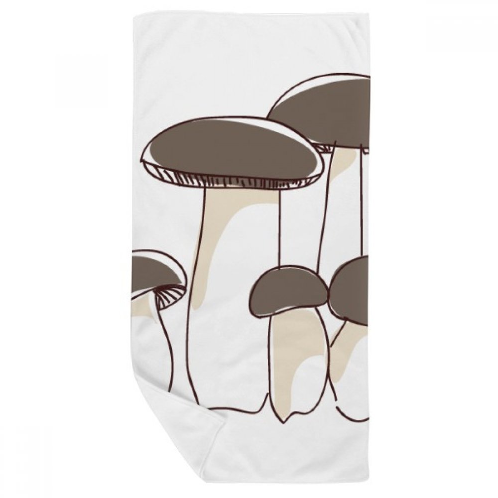 Serviette de bain champignons 35x70cm pour peau sensible et séchage délicat du visage
