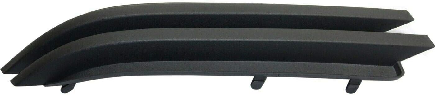DAT AUTO PARTS Front Right Passenger Side Fog Light Lamp Hole Cover Grille Trim Molding Bumper Insert Replacement for 2008 2009 2010 Dodge Grand Caravan Black Textured Plastic CH2599104 5113146AA