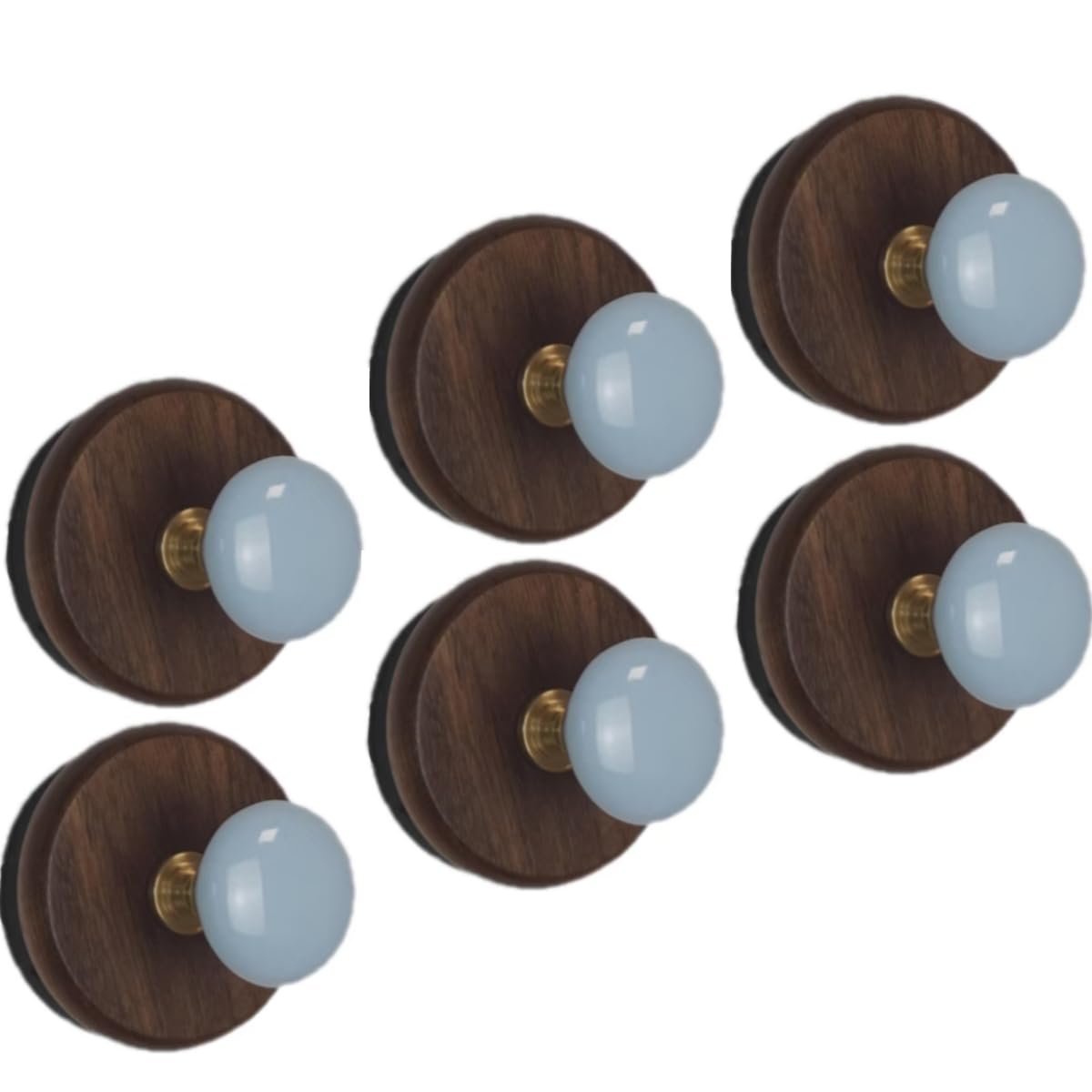 6 Pcs Colorful Magnetic Hooks Heavy Duty Magnet Hook Strong Neodymium Magnetic Coat Hooks Magnetic Hanger for Refrigerator, Metal Door, Locker for Hanging Towel, Coat, Bag, Umbrella (Blue)