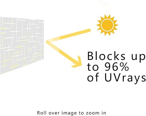Miniatura 6 de Finnez Película esmerilada no adhesiva, película de privacidad para ventanas de vidrio, adherencia automática para ventana decorativa para el hogar,