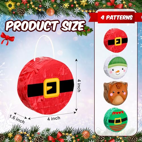 Liliful IAN-LILIFUL-1455 12 Pcs Mini Christmas Piñata Bulk Small Xmas Piñata Santa Claus Snowman Elf Elk Piñata Christmas Tree Decor Christmas Mexican Piñata For Birthday Christmas Holiday Decoration thumb #1
