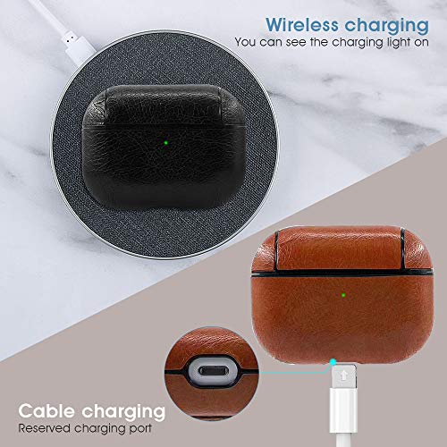 Ajcoflt Estojo de couro pu casos de capa de fone de oido sem fio compatíveis com pro caixa de fone d