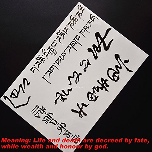 Kotbs 6 Sheets Temporary Tattoos for Men Women Neck Arm Body Tattoo Sticker Body Art Make up Temporary Tattoo Custom Paper Transfer Fake Tattoo