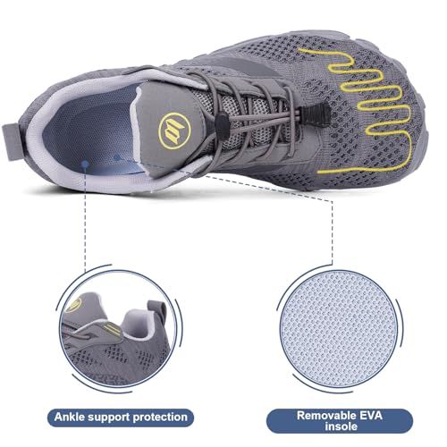 Image of Hike Barefoot Shoes, Pro Barefoot Shoes Women Men, Athletic Hiking Minimalist Water Shoe Breathable Quick Dry Zero Drop Trail Running Shoe with Non-Slip Sole & Wide Toe Box