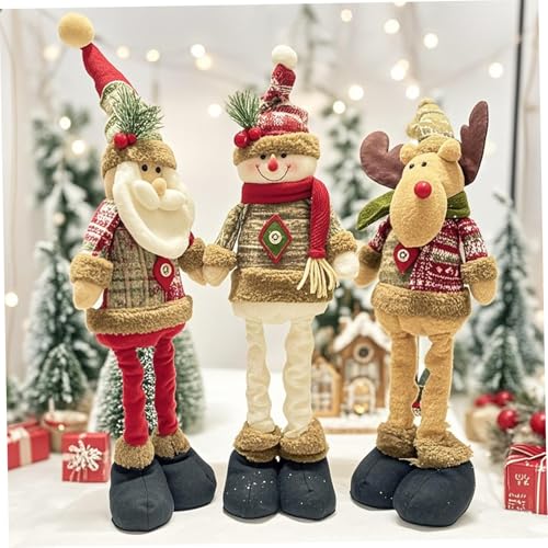 Peluche Noël douce stable qui ne tombe pas de la cheminée - 5