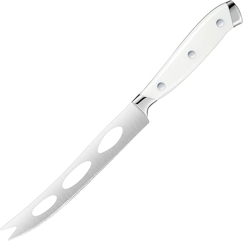 Karcu Juego de cuchillos acero alemán de 5 pulgadas blanco ABS doble cabeza de acero