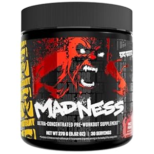 MUTANT Madness | Ultra-Concentrated Pre-Workout Supplement | 360mg Caffeine, 4g Pump & Performance Blend, Beta-Alanine, Energy & Focus | 30 Serving | Fruit Punch