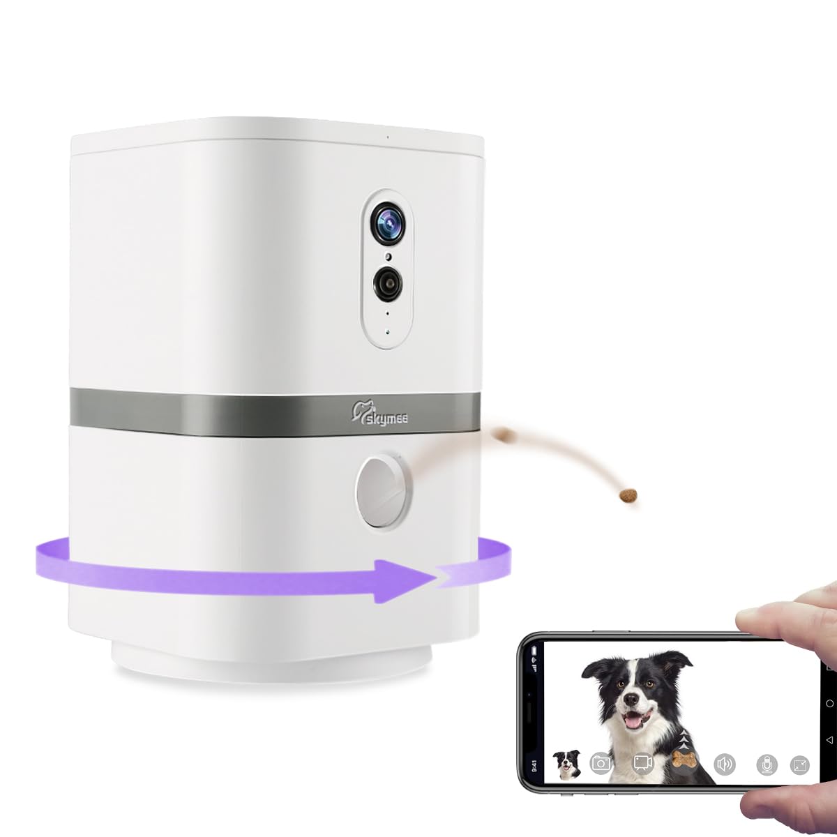 Petalk AI II Dog Camera with Auto Treat Dispenser, No Subscrip