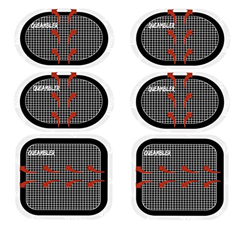 QUEAMBLER Électrode de Ceinture,Compatible Abs Series, Électrode de Rechange Ceintures Musculation Abdominales 6 Pièces