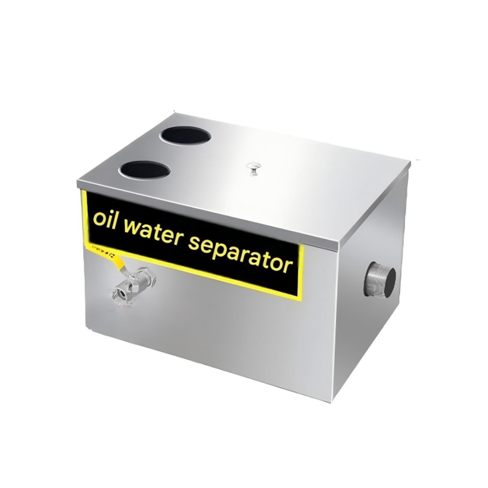 MKHQST Oil-water Separator Kitchen Catering Hotel Home Commercial Sewer Drainage Oil Filter Stainless Steel High capacity(35 * 20 * 20cm four-layer filter)