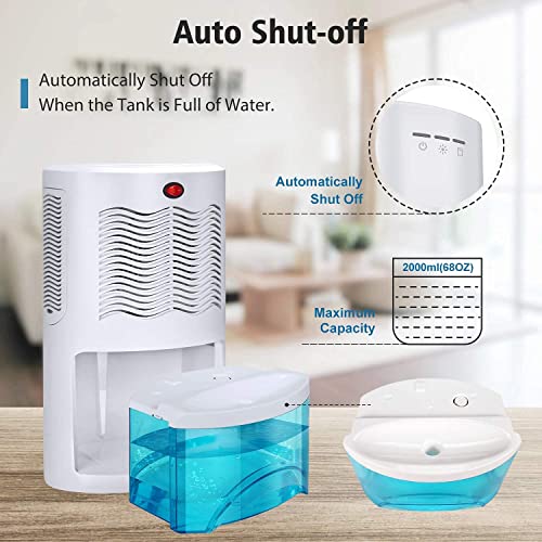 Gocheer Upgraded Dehumidifier For Home,Up To 680 Sq.ft Dehumidifiers For Bedroom Bathroom Small Quiet Portable Air Dehumidifiers With 2000Ml(68Oz) Water Tank #TOP4