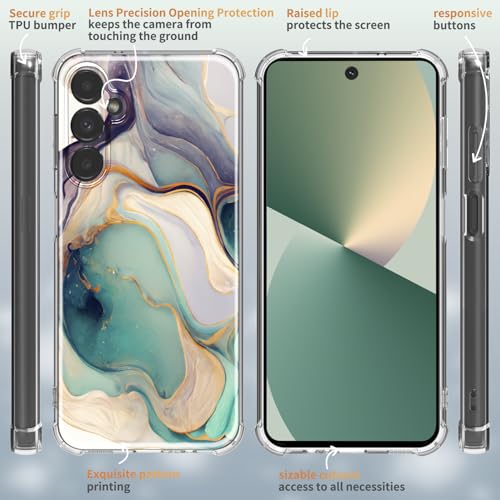 CLATUK for Samsung Galaxy a15 5G Case [Marble Slim]+[Anti-Drop Shockproof Protective] Soft TPU Women Stylish Phone Covers 6.5 Inch - image 5
