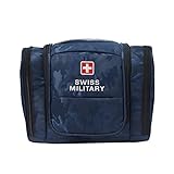Swiss Military Utility Toiletry Bag, Polyester Unisex Travel Pouch, Blue Camouflage Print, TB10