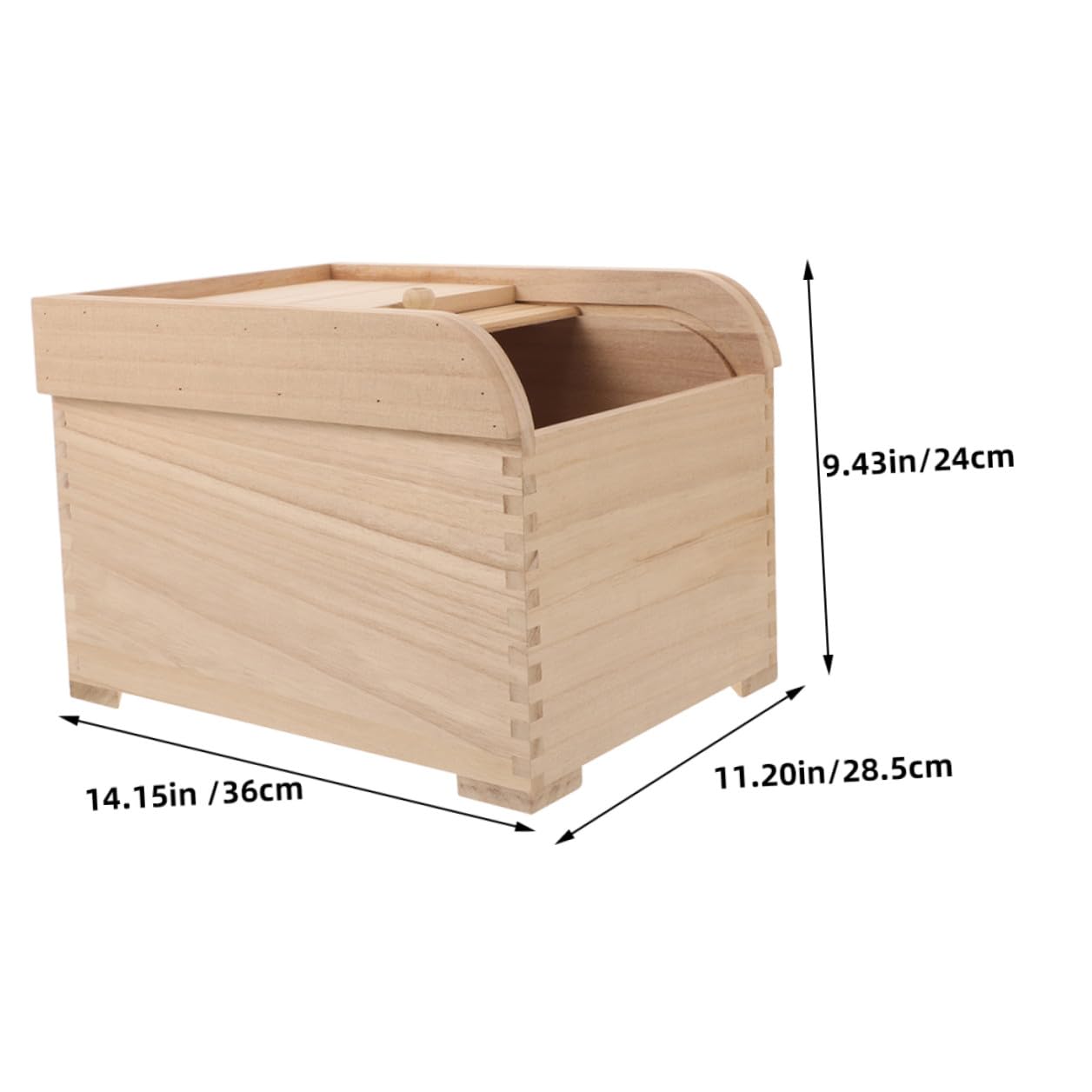 DOITOOL Holz Aufbewahrungsbox mit Deckel für Reis und Trockenlebensmittel Vorratsbehälter für Küche und Speisekammer mit Großem Fassungsvermögen