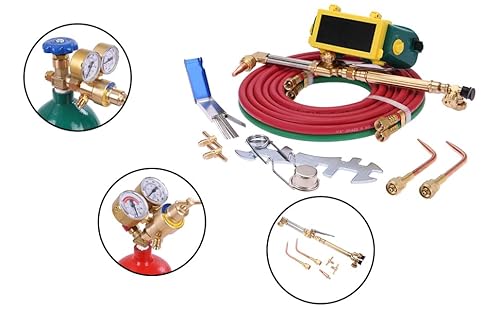 Ehozirta 6622666226B513797F Portable Oxyacetylene Welding And Cutting Kit,Long Pipe Brass Nozzle Welding Torch Kit thumb #8