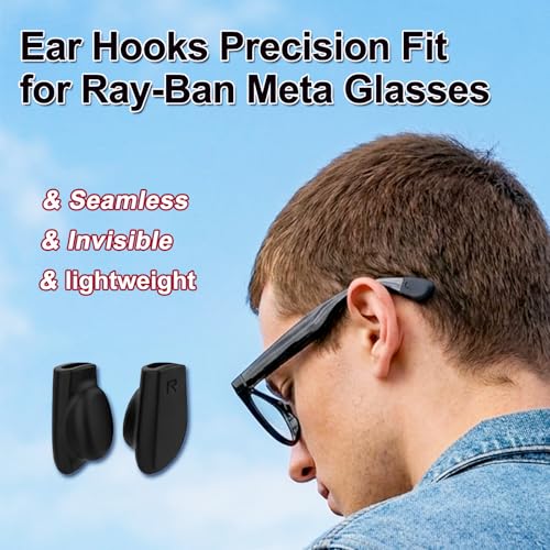 2 Pairs Anti-Slip Ear Grips Compatible with Ray-Ban Meta Smart Glasses by ZITRONE - Used condition - Image 2