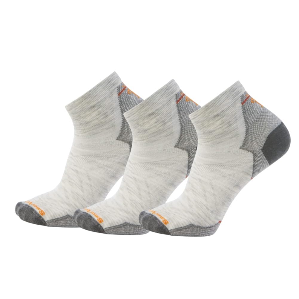 Smartwool Unisex Ash-3Pk Run Zero Cushion Ankle Multipack M