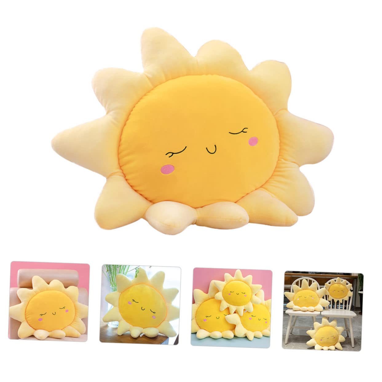 Beaupretty Cuscino Sole Morbido in Cotone Pp Cuscino Peluche Decorativo Per Bambini E Relax Casa Divano Letto