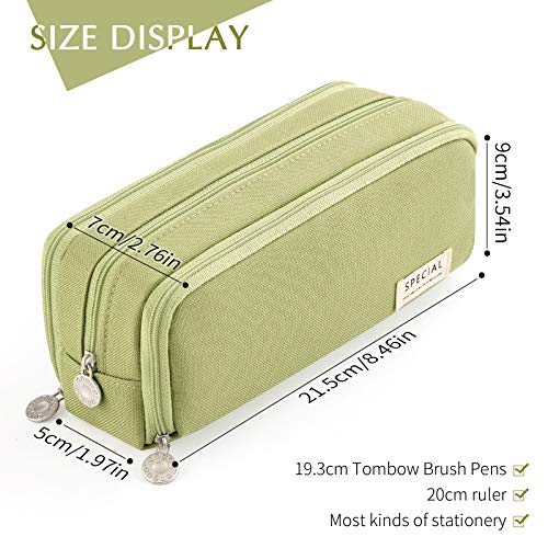 Estojo para lápis de grande capacidade CICICIMELON com 3 compartimentos, bolsa para caneta para esco