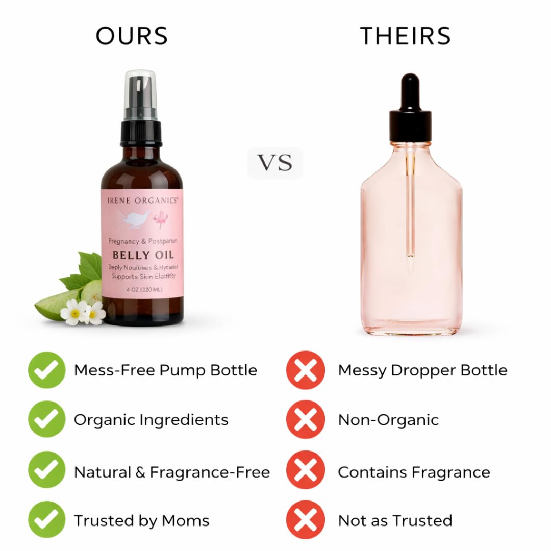 Irene Organics Organic Belly Oil for Pregnancy & Postpartum