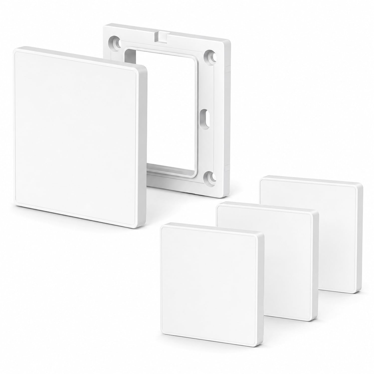 Lot de 4 Cache Prise Electrique Murale Encastrées Plastique Sans Vis