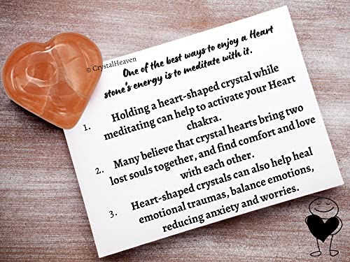 Image of Crystal Heaven Red Aventurine Heart Palm Pebbles Stones For Anxiety Stress Relief Massage-Aaa Grade Original Healing Gemstone Agate Heart Palm Stone For Yoga Meditation Spiritual