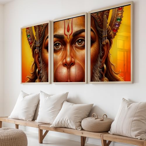 Image of NoWorries Indian Wall Art Decor Frames Set of 3 | Traditional Artwork Prints with Framed Painting | HD Printed Framed Posters for Living Room, Bedroom, Office and Home Decoration (Frame Size-13x19inch)