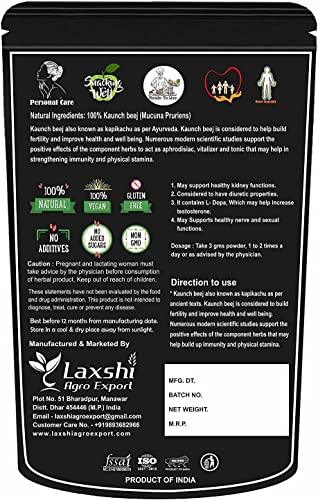 Bhagat Organic Prime Kaunch Beej Powder | Mucuna Pruriens Powder - 100 Gm By Organic Prime #TOP1